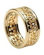 Pierced Trinity Knot Ring with Trim, From Ireland