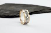 Sterling Silver &amp; 10K Grá Go Deo Ring with Trim, From Ireland image