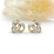 Diamond Celtic Love Knot Stud Earrings, From Ireland image