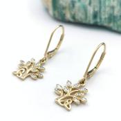 Lab Diamond Celtic Tree Of Life Earrings, From Ireland image