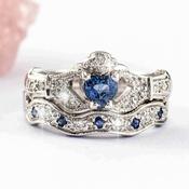 Wedding sets deals with sapphires