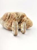 Two Tone Trinity Knot Couples Ring Set, From Ireland