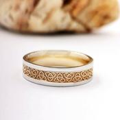 Two-Tone Trinity Knot Wedding Band, From Ireland