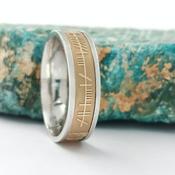 Silver &amp; 10K Ogham Mo Anam Cara Ring, From Ireland image