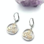 Newgrange Triskele Diamond Earrings, From Ireland image