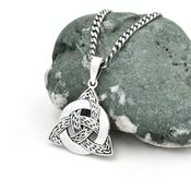 Large Oxidized Trinity Knot Necklace, From Ireland image