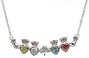 Family Birthstone Necklace with Shamrock, From Ireland image