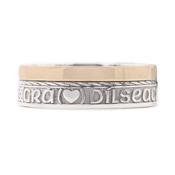 Grá Dílseacht Cairdeas Ring with Claddagh Symbols, From Ireland image