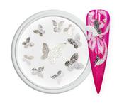 Nail Art Overlay 3D Butterfly Silver image