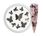 Nail Art Overlay 3D Butterfly Black image