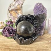 Crystal Sphere Holder Black Angel Wing | Buy Online in Ireland