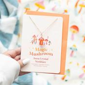 Necklace Magic Mushroom Orange Aura Quartz | Buy Online in Ireland