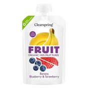 Clearspring Organic Fruit - 100% Fruit Purée - Banana, Blueberry &amp; Strawberry | Buy Online in Ireland
