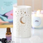 Oil Burner Iridescent White Moon Pillar | Buy Online in Ireland