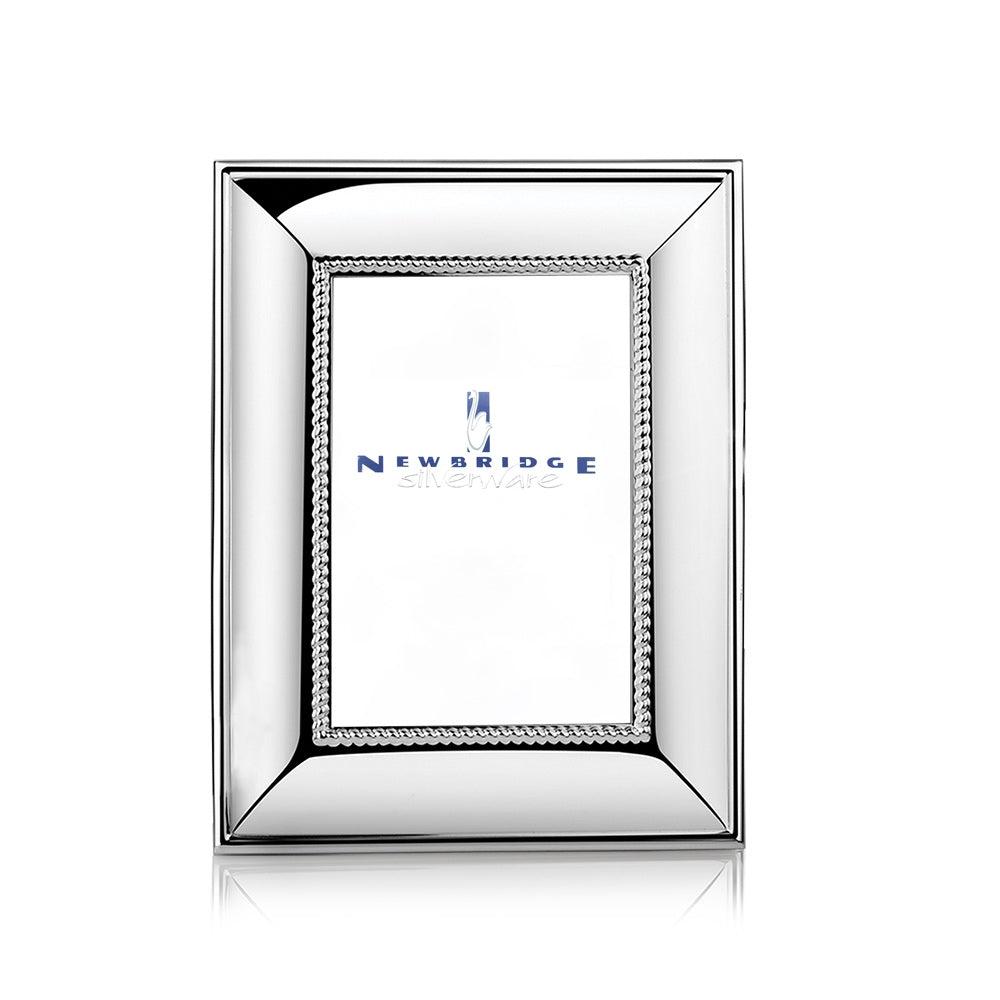 Newbridge Silverware Elegance Picture Frame 5x7 Silver Plated Beaded Design Personalisation