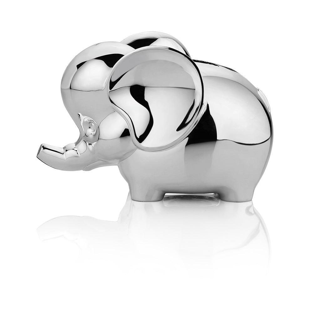 Newbridge Silverware Rhodium Plate Elephant Money Bank