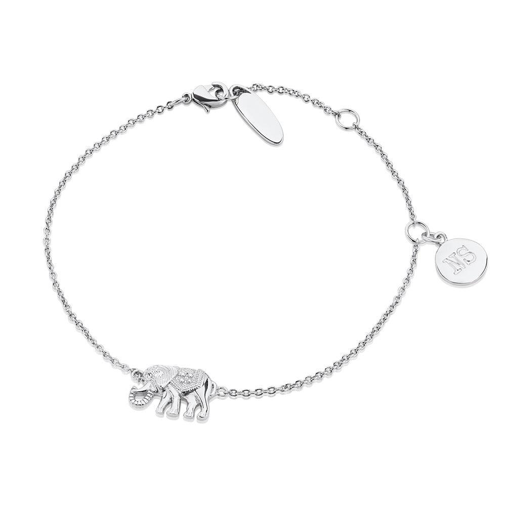 Newbridge Silverware Amy Huberman Elephant Charm Bracelet Silver Chain