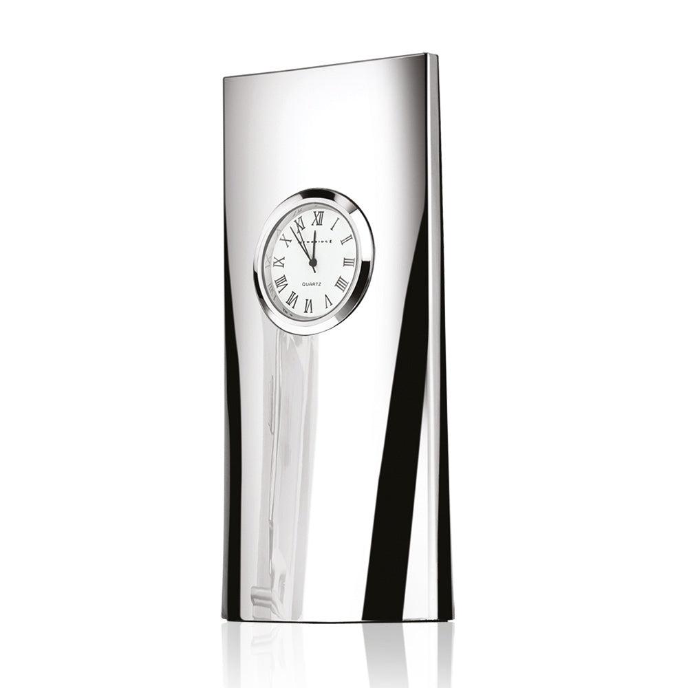 Newbridge Silver Tower Clock with Quartz Clock Face