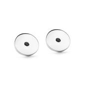 Round Cufflinks Black Stone image