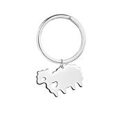 Silver Plated Sheep Keyring image