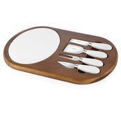 Ceramic and Wood Cheese Board Set image