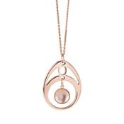Droplet Rose Gold Plated Oval Pendant image