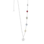 Silver Plated Necklace Coloured Stone image