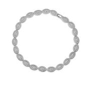 Oval Necklace with Clear Stones image
