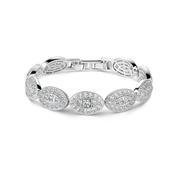Oval Bracelet with Clear Stones image