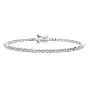 18ct White Gold Diamond Tennis Bracelet - 1.00ct image