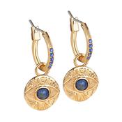All Seeing Evil Eye Earrings Blue Stone image
