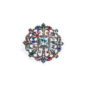 Vintage Brooch with Coloured Stones image