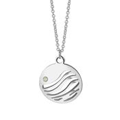Orca Pendant with Green Stone