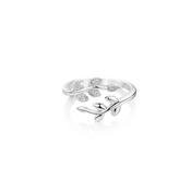 Leaf Ring with Clear Stones image