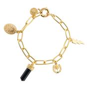 Gold Plated Bracelet with Charms image