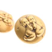 1980's Joseff of Hollywood Gemini Earrings image