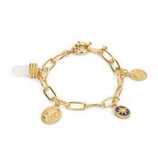 Gold Plated Bracelet with Opalite Charms image