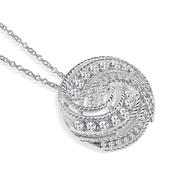 Twist Pendant with Clear Stones image