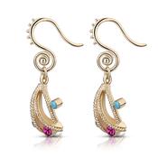 Pink &amp; Turquoise Earrings image