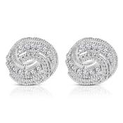 Twist Earrings with Clear Stones image