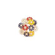 Gold Plated Floral Cluster Brooch image