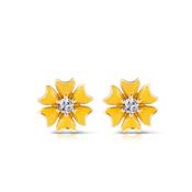 Yellow Flower Earrings image