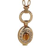 Gold Plated Locket with Topaz Stone image