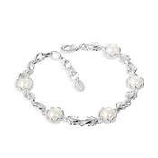 Pearl Leaf Link Bracelet image