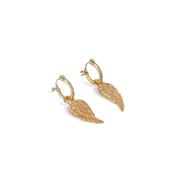 Angel Wing Earrings with Blue &amp; Clear Stones image