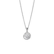 Spiral Pendant with Clear Stones