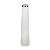 Tall Ribbed Glass Vase image