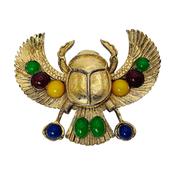 1970's Egyptian Revival Scarab Brooch image
