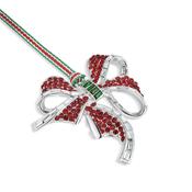 Bow with Red Stones Christmas Tree Decoration image