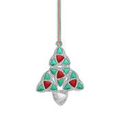 Green &amp; Red Celtic Christmas Tree Decoration image